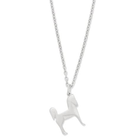 Hermès: a Matte Silver Panache Necklace 